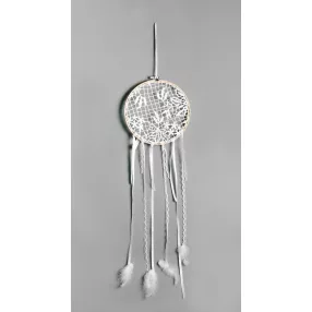 ÁLOMFOGÓ CSIPKE, FEHÉR VIRÁGOS