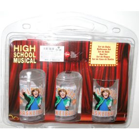   DISNEY MŰANYAG HIGH SCHOOL MUSICAL 2 FOGMOSÓSZETT, 3 DARABOS