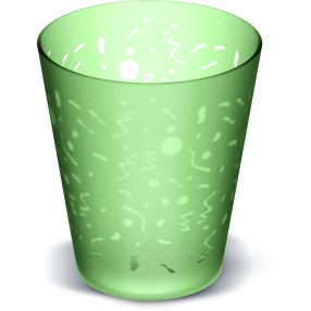 MŰANYAG POHÁR, ÁTLÁTSZÓ, ZÖLD