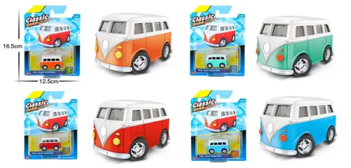 FÉM AUTÓ, VOLKSWAGEN BUSZ, LENDKEREKES