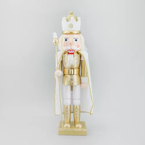 FA DIÓTÖRŐ KIRÁLY PALÁSTTAL, FEHÉR-ARANY GLITERREL