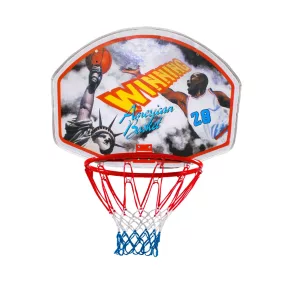 KOSÁRLABDA PALÁNK FÉM GYŰRŰVEL, HÁLÓVAL