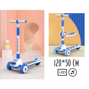 ROLLER ZENÉLŐ KÉK-FEHÉR  120X50