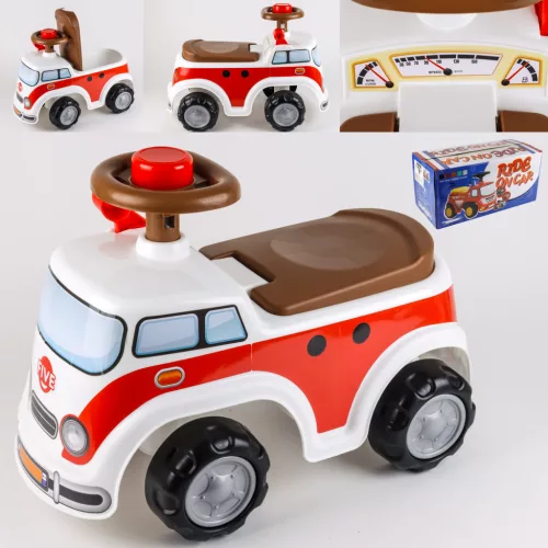 MŰANYAG AUTÓ, FALK VINTAGE MINIVAN, NYITHATÓ ÜLÉSSEL ÉS DUDÁVAL, FEHÉR