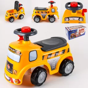   MŰANYAG AUTÓ, FALK VINTAGE MINIVAN, NYITHATÓ ÜLÉSSEL ÉS DUDÁVAL, SÁRGA