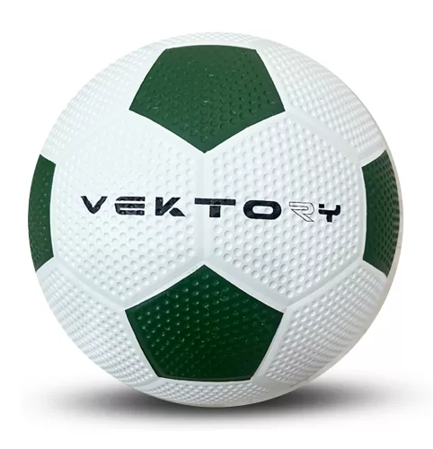 FOCILABDA, (5), GUMI, ZÖLD/FEHÉR, 360-380GRAMM