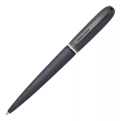 HUGO BOSS golyóstoll, Contour Iconic kollekció - sötétszürke, fekete