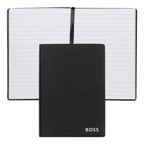   BOSS notesz A6, Essential kollekció - fekete; vonalas       lapokkal