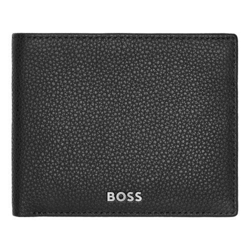 Hugo Boss kártya- és papírpénztartó, Classic Grained kollekció - fekete