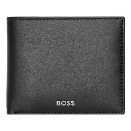 Hugo Boss kártya- és papírpénztartó, Classic Smooth kollekció - fekete