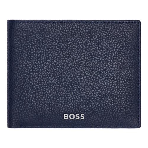 Hugo Boss kártya- és papírpénztartó, Classic Grained kollekció - sötétkék