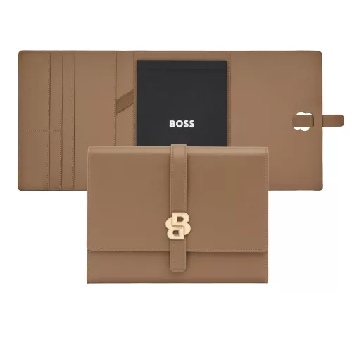 BOSS mappa A5, Double B kollekció - camel barna