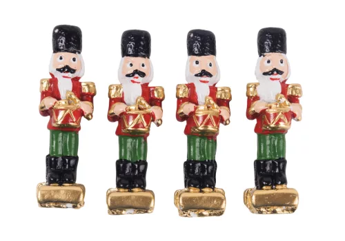 POLIREZIN DIÓTÖRŐ, SZETTBEN, 4 DARABOS, DOBOS, PIROS ÉS FEKETE