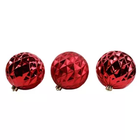 KD.GÖMB*3 ROMBUSZ PIROS15CM