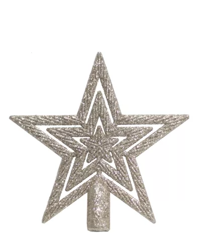 KARÁCSONYI CSÚCSDÍSZ CSILLAG, ARANY GLITTER