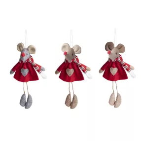 DEKOR TEXTIL EGÉR, AKASZTÓS, BORDÓ SZÍVES RUHÁBAN