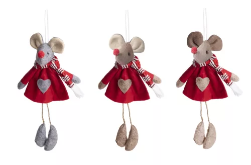 DEKOR TEXTIL EGÉR, AKASZTÓS, BORDÓ SZÍVES RUHÁBAN