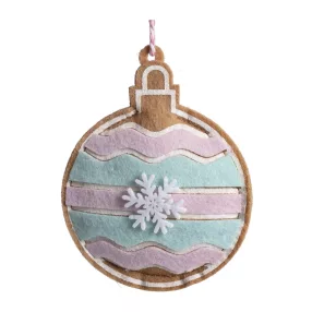   FILC AKASZTÓS GÖMBDÍSZ, MÉZESKALÁCS, HÓPIHÉVEL, TÜRKIZ