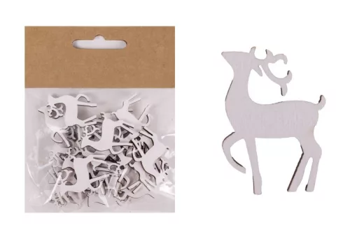 FA RÉNSZARVAS SZETTBEN, 24 DARABOS, FEHÉR