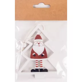 FA AKASZTÓS MIKULÁS FENYŐBEN, FEHÉR ÉS PIROS