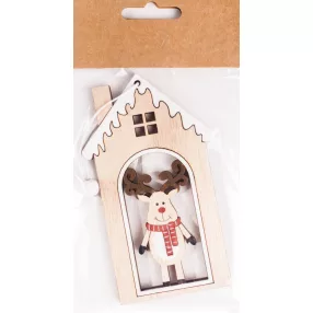 FA AKASZTÓS HÁZBAN RÉNSZARVAS, NATÚR