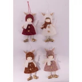 TEXTIL AKASZTÓS ANGYAL, AGANCSOS KUCSMÁBAN, SÁLLAL