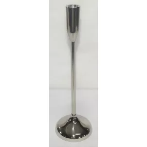   ALUMÍNIUM GYERTYATARTÓ, TALPAS, KÓNUSZ, KALAPÁLT, FÉNYES EZÜST