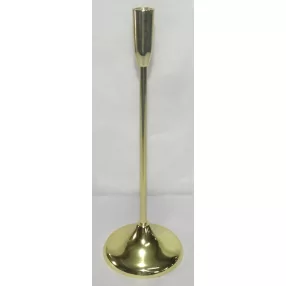 ALUMÍNIUM GYERTYATARTÓ, TALPAS, KÓNUSZ, FÉNYESARANY