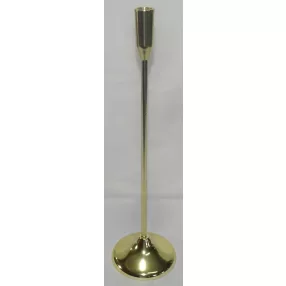 ALUMÍNIUM GYERTYATARTÓ, TALPAS, KÓNUSZ, FÉNYESARANY