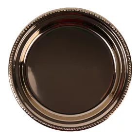 FÉM TÁLCA, KEREK, ANTIK ARANY