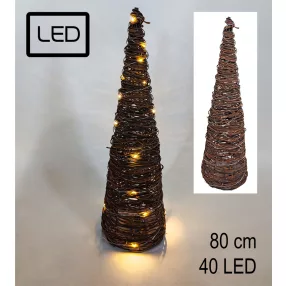 MŰA.RATTAN KÚP 40LED     80