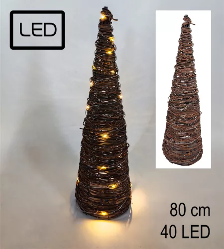 MŰA.RATTAN KÚP 40LED     80