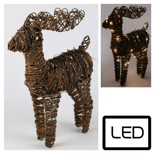 MŰA.RATTAN SZARVAS 30LED 40