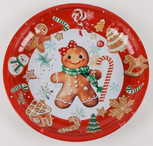 BÁD.TÁLCA KÖR MÉZI PIR.26CM