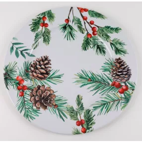 BÁD.TÁLCA KÖR TOBOZ+FENYŐ33