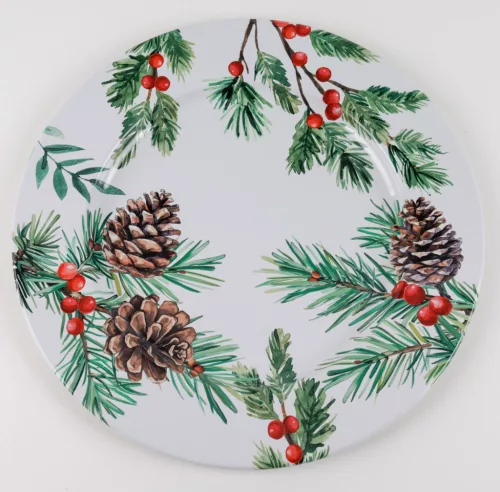 BÁD.TÁLCA KÖR TOBOZ+FENYŐ33