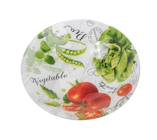ÜVEG TÁL MÉLY, ZÖLDSÉGEK