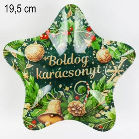 Ü.TÁNYÉR CSILLAG DÍSZ Z19,5