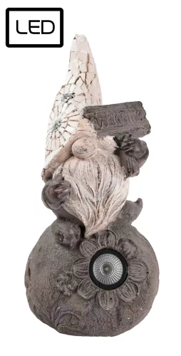 KÜLTÉRI SOLAR TÖRPE, VIRÁGOS KAVICSON