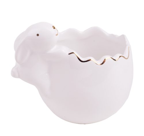 PORCELÁN KASPÓ, NYULAS, FEHÉR ARANY