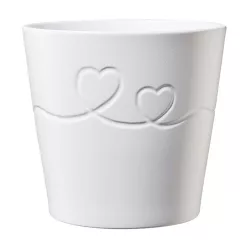 KERÁMIA KASPÓ, ENDLESS LOVE, SZÍV MINTÁS, FEHÉR