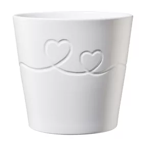 KERÁMIA KASPÓ, ENDLESS LOVE, SZÍV MINTÁS, FEHÉR