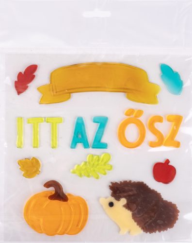 ABLAKZSELÉ SÜNDISZNÓ, TÖK,  ITT AZ ŐSZ FELIRATTAL