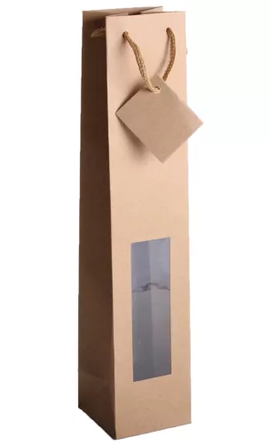 PAPÍRTASAK PÁLINKÁS, KRAFT, ABLAKKAL, 140 g/m2 GRAMMSÚLYÚ