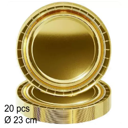 PAPÍR TÁNYÉR*20 ARANY  23CM