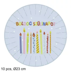 PAP.TÁNYÉR*10 HB KÉK   23CM