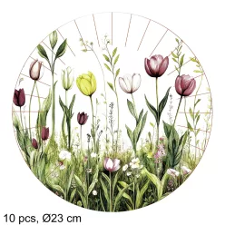 PAP.TÁNYÉR*10 TULIPÁN  23CM