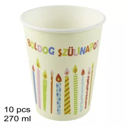 PAP.POHÁR*10 HB SÁRGA 270ML