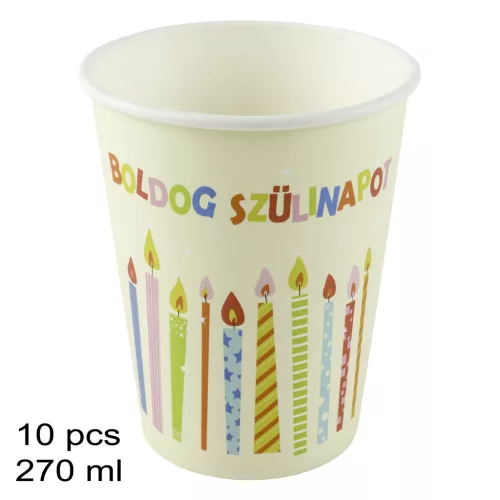 PAP.POHÁR*10 HB SÁRGA 270ML