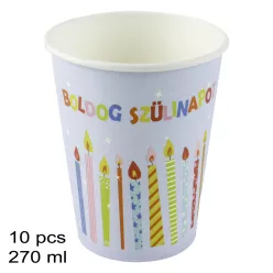 PAP.POHÁR*10 HB KÉK   270ML